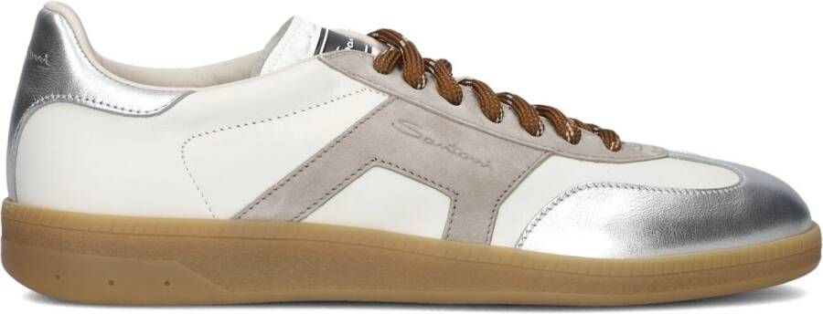 SANTONI Lage Sneakers Dames Dbs Olympi Maat: 38 5 Materiaal: Suède Kleur: Bruin