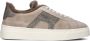 SANTONI Lage Sneakers Dames Sue Glitter Sneaker Maat: 42 Materiaal: Suède Kleur: Taupe - Thumbnail 2