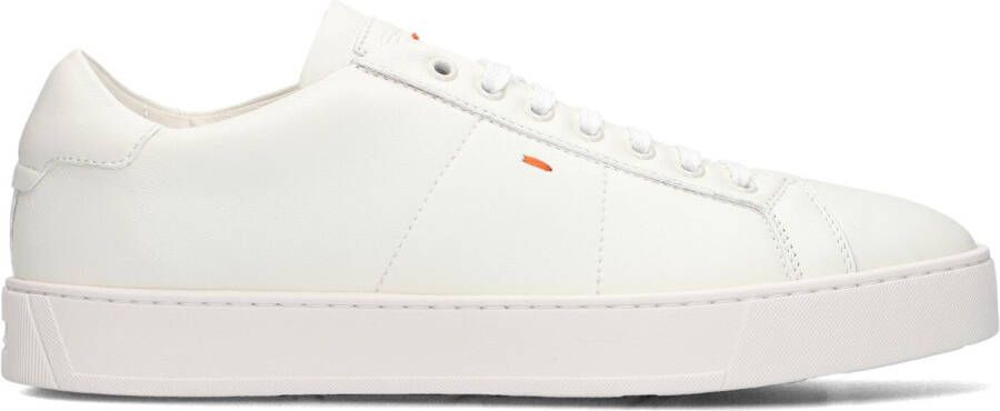 SANTONI Lage Sneakers Heren 20850 Gloria2 Sft Maat: 11 Materiaal: Leer Kleur: Wit