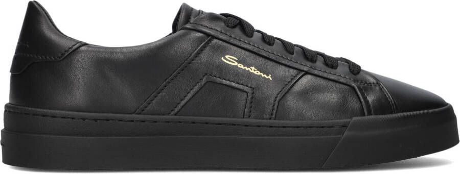 SANTONI Lage Sneakers Heren 21779 Maat: 9 Materiaal: Leer Kleur: Zwart