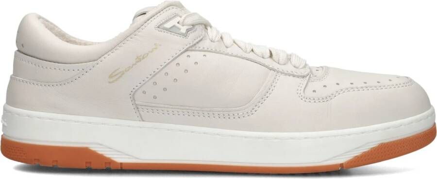 SANTONI Lage Sneakers Heren 21896 Maat: 39 5 Materiaal: Leer Kleur: Beige