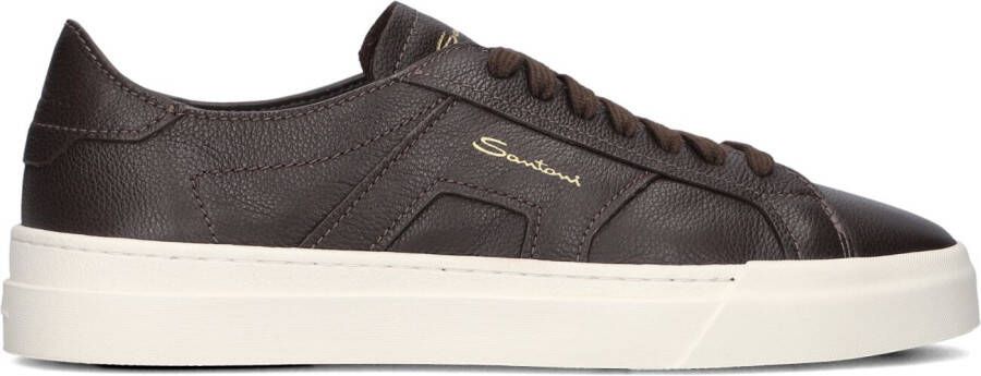 SANTONI Lage Sneakers Heren 21967 Maat: 8 5 Materiaal: Leer Kleur: Bruin
