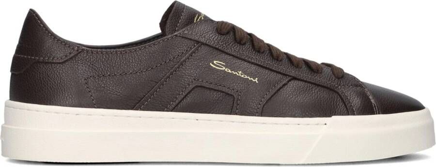 SANTONI Lage Sneakers Heren 21967 Maat: 8 Materiaal: Leer Kleur: Bruin