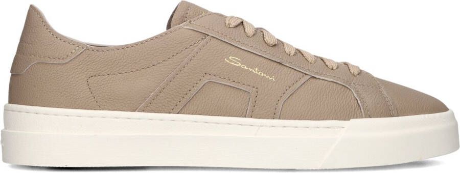 SANTONI Lage Sneakers Heren 21967 Maat: 10 Materiaal: Leer Kleur: Beige