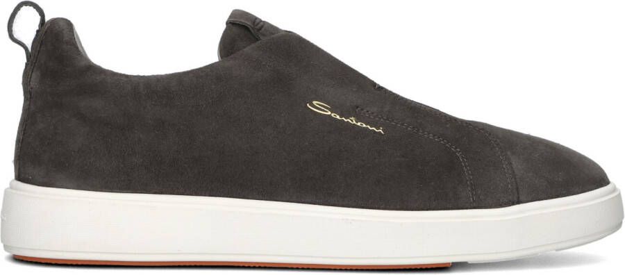 SANTONI Lage Sneakers Heren Clean Icon 21879 Maat: 42 Materiaal: Suède Kleur: Grijs