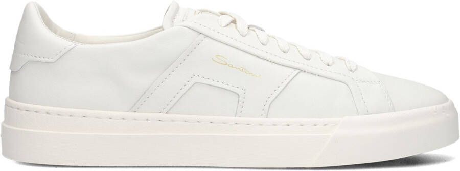 SANTONI Lage Sneakers Heren Gloria 21779 Maat: 42 Materiaal: Leer Kleur: Wit