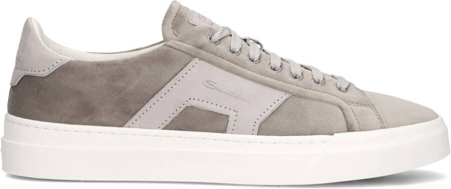 SANTONI Lage Sneakers Heren Gloria 21920 Maat: 41 Materiaal: Suède Kleur: Taupe