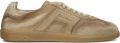 SANTONI Lage Sneakers Heren Oly Cube Suède Camel - Bruin