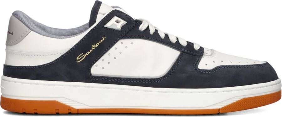 SANTONI Lage Sneakers Heren Sneak Air Low Maat: 46 Materiaal: Leer Kleur: Wit