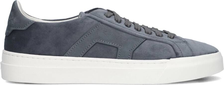 SANTONI Lage Sneakers Heren Velvet Sneaker Maat: 44 Materiaal: Velvet Kleur: Blauw - Foto 2