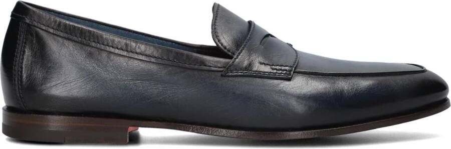 SANTONI Loafers Heren Carlos Maat: 6 5 Materiaal: Leer Kleur: Donkerblauw