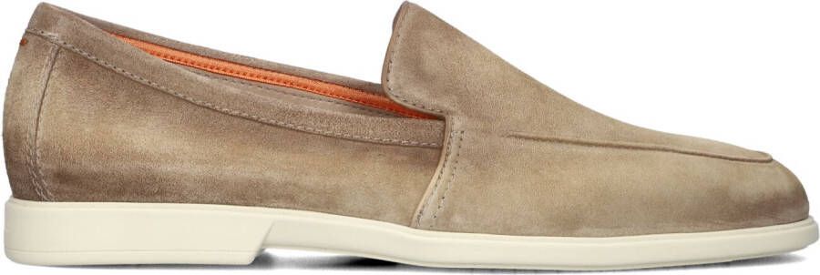 SANTONI Loafers Heren Malibu Maat: 10 5 Materiaal: Suède Kleur: Beige