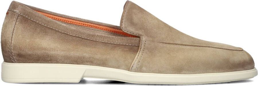 SANTONI Loafers Heren Malibu Maat: 9 Materiaal: Suède Kleur: Beige