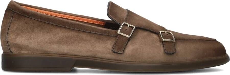 SANTONI Loafers Heren Pura Maat: 12 Materiaal: Suède Kleur: Bruin