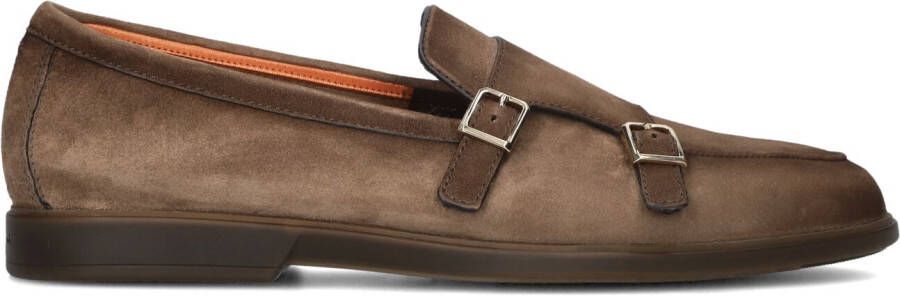 SANTONI Loafers Heren Pura Maat: 8 5 Materiaal: Suède Kleur: Bruin