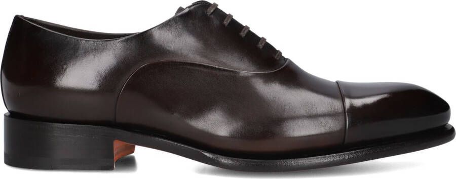 SANTONI Nette Schoenen Heren 12621 Maat: 8 Materiaal: Leer Kleur: Bruin