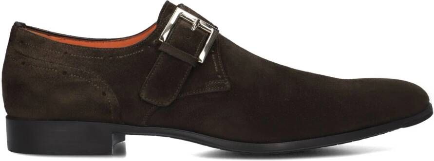 SANTONI Nette Schoenen Heren 14432 Maat: 39 Materiaal: Suède Kleur: Bruin