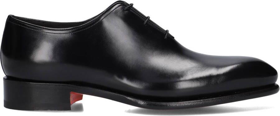 SANTONI Nette Schoenen Heren 16229 Maat: 8 Materiaal: Leer Kleur: Zwart