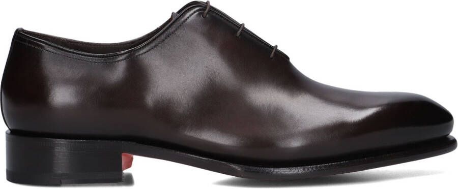 Santoni Klassieke Derby Schoenen van Zwart Leer - Foto 2