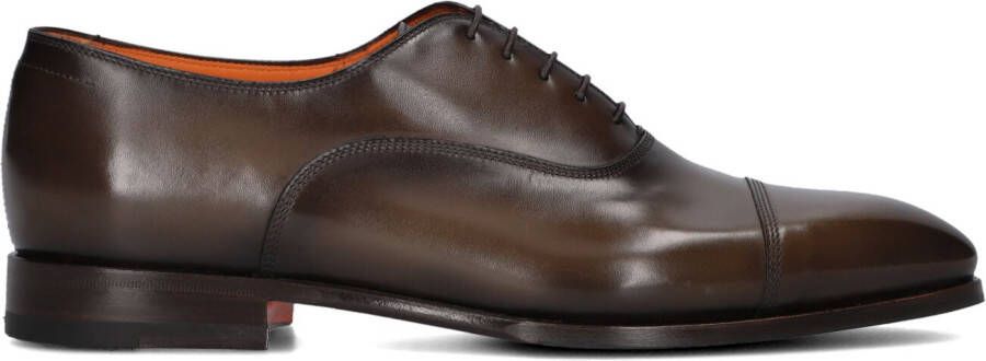 SANTONI Nette Schoenen Heren 18883 Maat: 6 5 Materiaal: Lakleer Kleur: Bruin