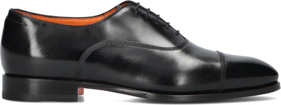 SANTONI Nette Schoenen Heren 18883 Maat: 8 5 Materiaal: Leer Kleur: Zwart
