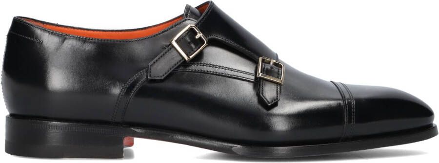 SANTONI Nette Schoenen Heren 19027 Maat: 10 5 Materiaal: Leer Kleur: Zwart
