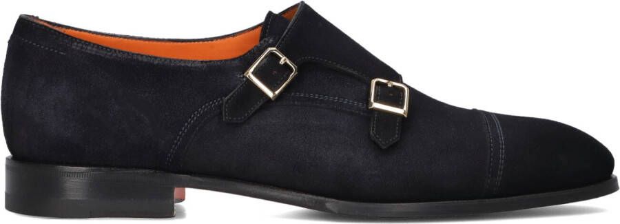 SANTONI Nette Schoenen Heren 19027 Maat: 8 Materiaal: Suède Kleur: Blauw