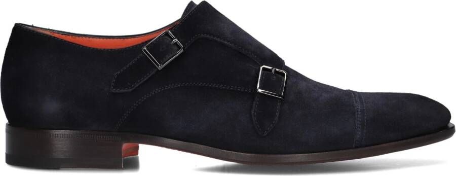 SANTONI Nette Schoenen Heren Levante 18085 Maat: 47 Materiaal: Suède Kleur: Blauw