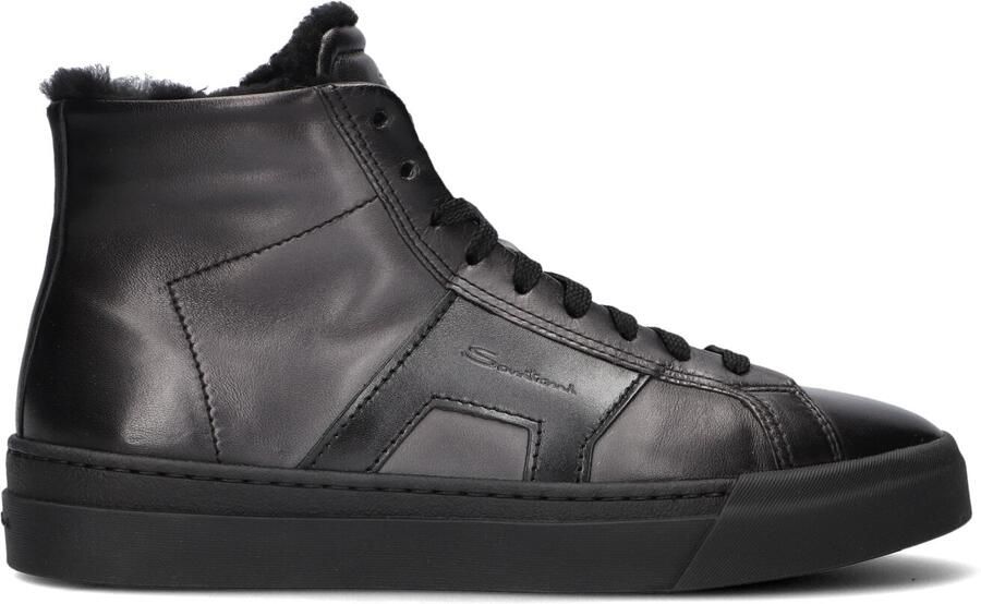 SANTONI Hoge Sneakers Heren 21932 22025 Maat: 5 Materiaal: Leer Kleur: Grijs - Foto 2