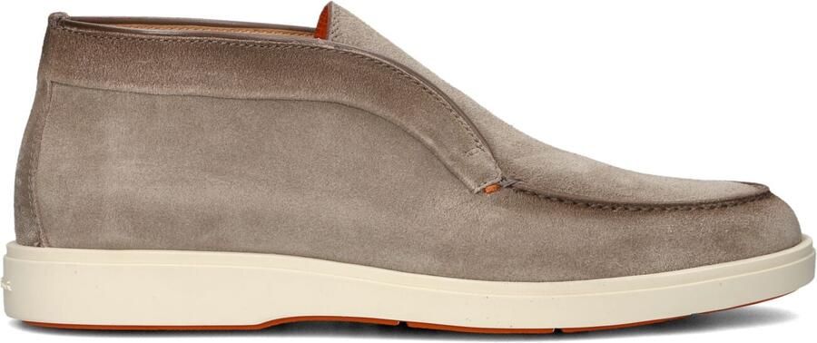SANTONI Hoge Sneakers Heren Digits Maat: 12 Materiaal: Suède Kleur: Beige