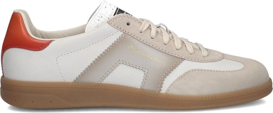 SANTONI Lage Sneakers Heren Dbs Olympic Maat: 45 Materiaal: Leer Kleur: Beige