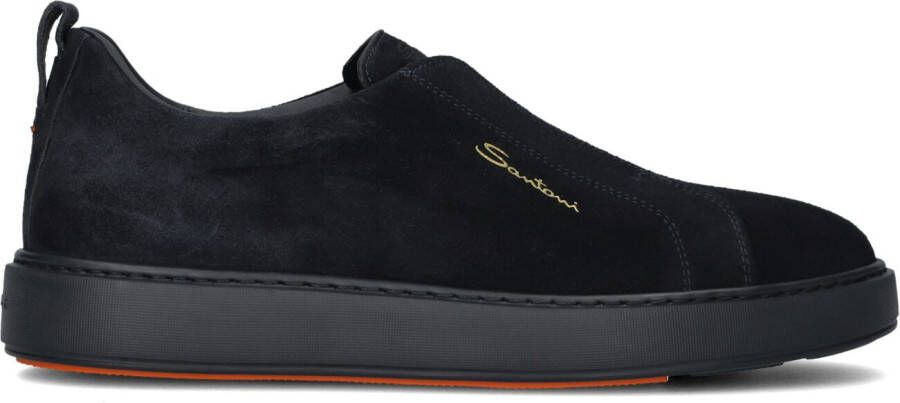 SANTONI Lage Sneakers Heren 21995 Maat: 6 5 Materiaal: Suède Kleur: Blauw