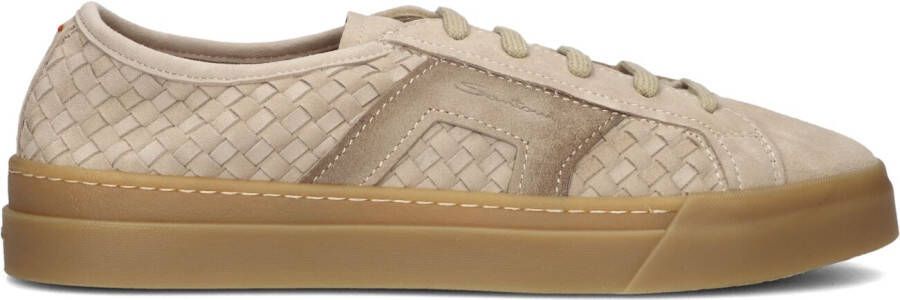 SANTONI Sneakers Heren Dbs Waver Maat: 8 5 Materiaal: Suède Kleur: Beige