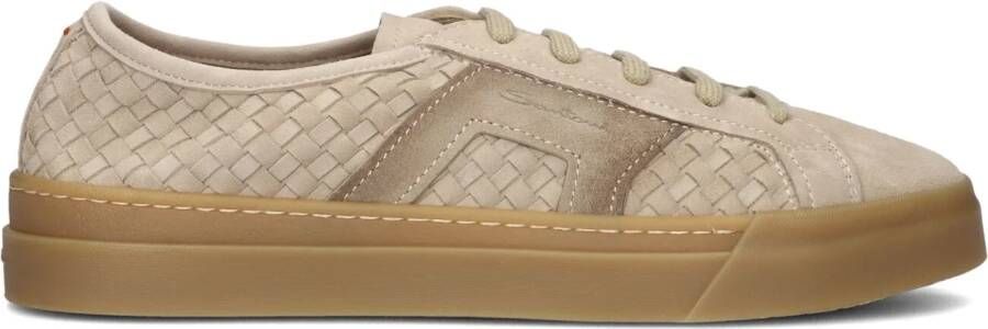 SANTONI Sneakers Heren Dbs Waver Maat: 7 Materiaal: Suède Kleur: Beige