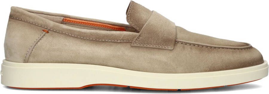 SANTONI Instappers Heren Revolve Maat: 10 Materiaal: Suède Kleur: Taupe