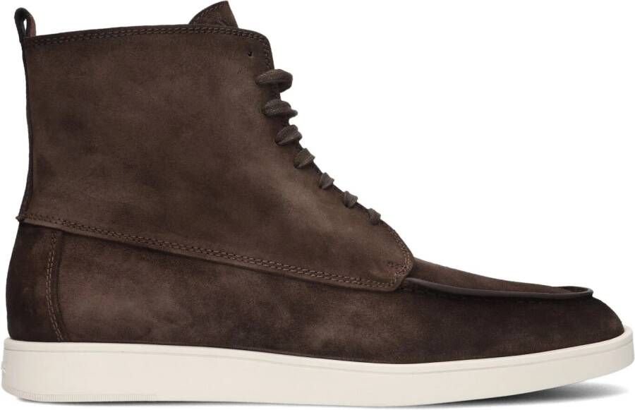 Santoni Bruine Suède Veterschoenen Heren Schoenmodel 18235 Bruin Heren