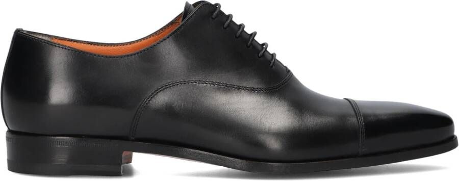 SANTONI Veterschoenen Heren 15004 Maat: 38 5 Materiaal: Leer Kleur: Zwart