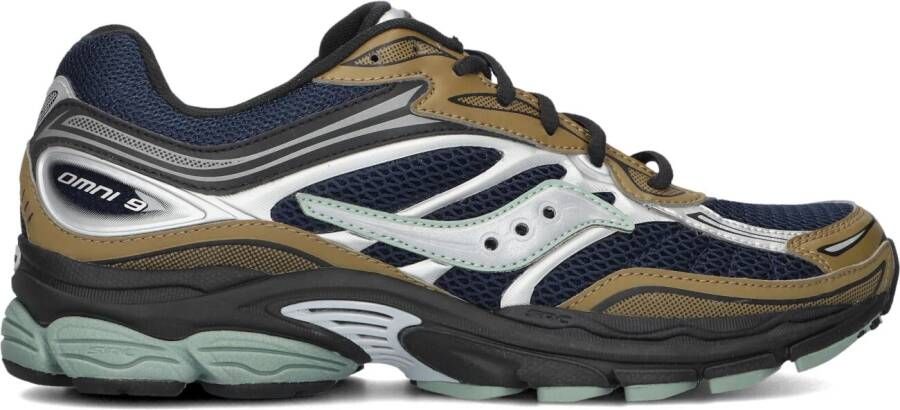 SAUCONY Lage Sneakers Heren Progrid Omni 9 H Maat: 46 Materiaal: Mesh Kleur: Blauw