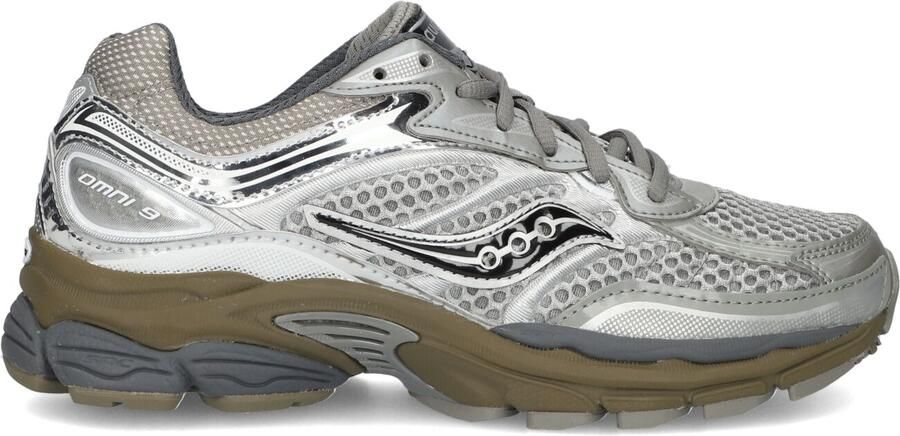 SAUCONY Lage Sneakers Dames Progrid Omni 9 Mesh Zilver