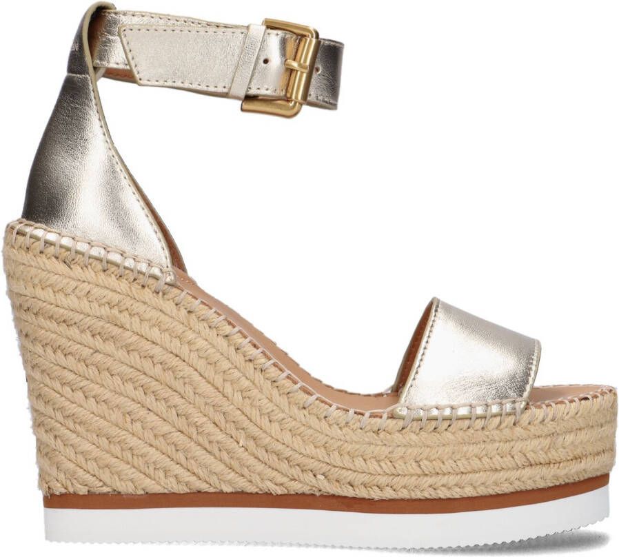 SEE BY CHLOÉ See By Chloé Sandalen Dames Glyn High Maat: 37 Materiaal: Leer Kleur: Goud