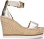 SEE BY CHLOÉ See By Chloé Sandalen Dames Glyn High Maat: 37 Materiaal: Leer Kleur: Goud - Thumbnail 3