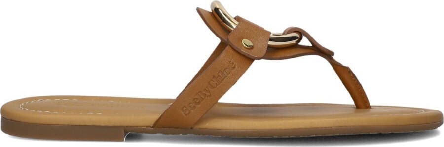 SEE BY CHLOÉ See By Chloé Teenslippers Dames Hana Maat: 36 Materiaal: Leer Kleur: Bruin
