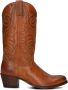 Sendra Cowboy geïnspireerde leren laarzen met vlammenpatroon Brown Dames - Thumbnail 4