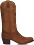 Sendra Cowboy geïnspireerde leren laarzen met vlammenpatroon Brown Dames - Thumbnail 3