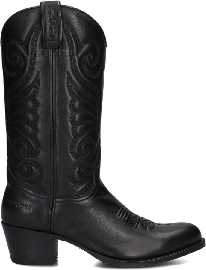 SENDRA Cowboylaarzen Dames 11627 Maat: 35 Materiaal: Leer Kleur: Zwart