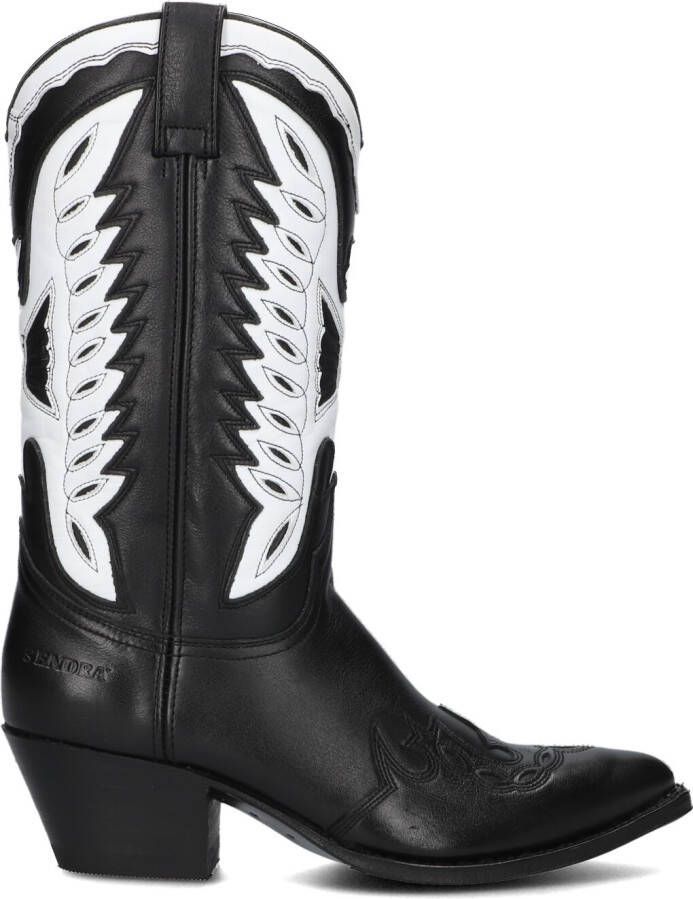 SENDRA Cowboylaarzen Dames 17294 Maat: 35 Materiaal: Leer Kleur: Zwart