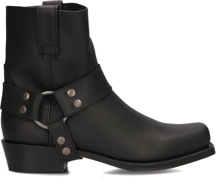 SENDRA Enkellaarsjes Dames 9077 Maat: 36 Materiaal: Leer Kleur: Zwart - Foto 3