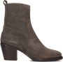 Shabbies Amsterdam Shabbies Julie Ankle Boot Enkellaarsjes Enkelboots met rits Dames Taupe - Thumbnail 2