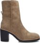 Shabbies Amsterdam Shabbies Venle Ankle Boot Enkellaarsjes Enkelboots met rits Dames Beige - Thumbnail 3