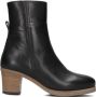 Shabbies Amsterdam Shabbies Lieve G Ankle Boot Enkellaarsjes Enkelboots met rits Dames Zwart - Thumbnail 4